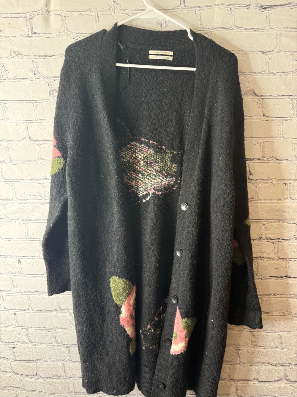 Anthropologie rosette floral cardigan